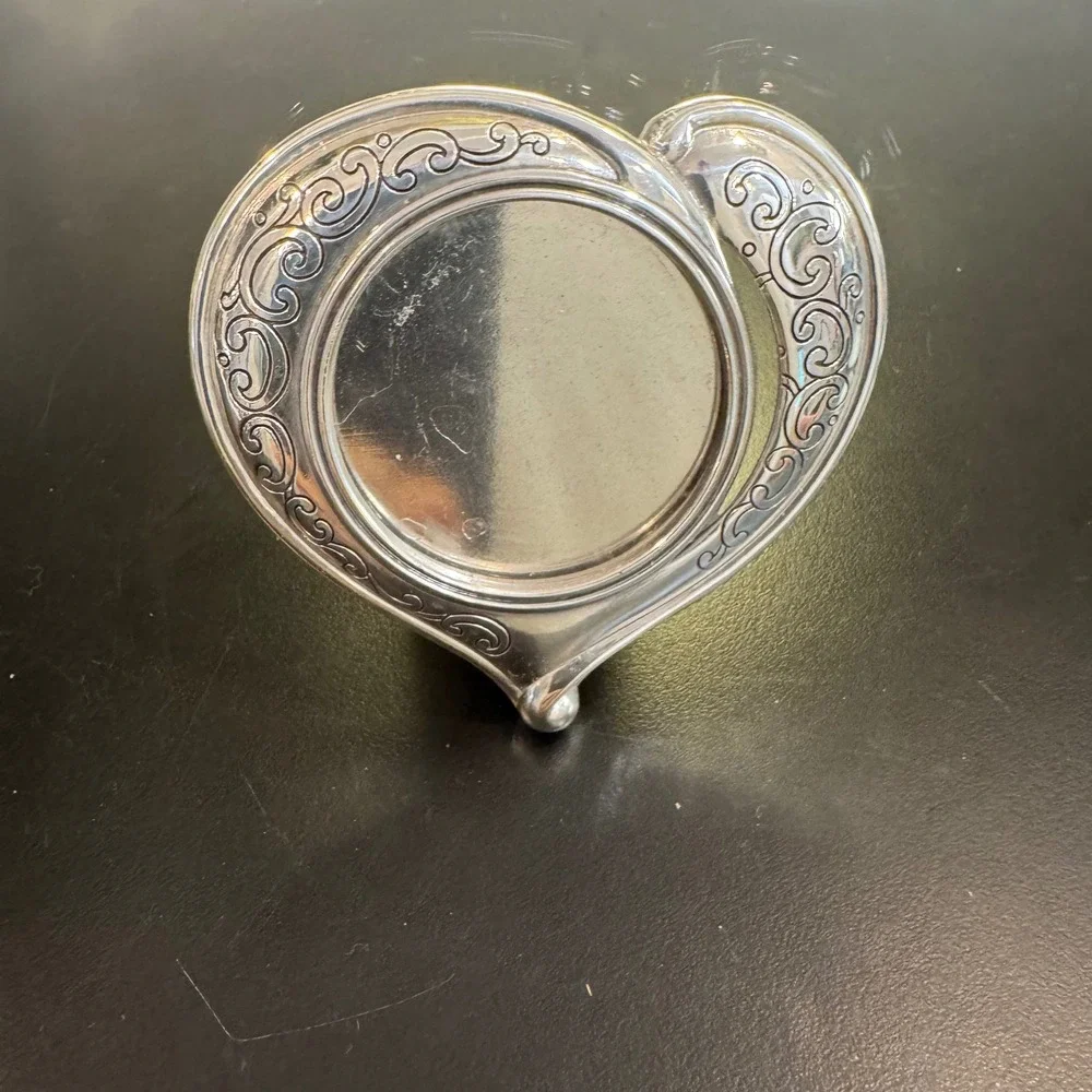 Brighton Penelope Heart Frame Womens Small Silver Scrollwork Mini Photo Frame